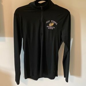 Black three quarter zip